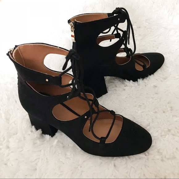 Lace-up Block Heels - Picture 2 of 3